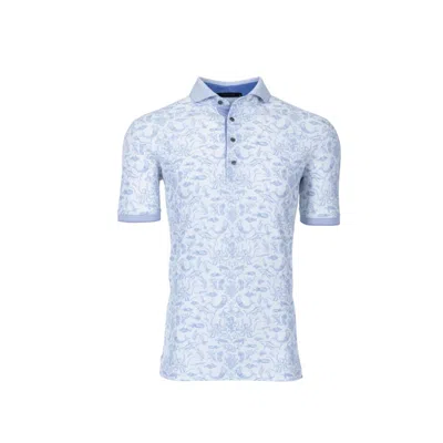 Greyson Clothiers Men's Ocean Curiosities Polo In Arctic In Blue