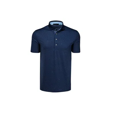 Greyson Clothiers Men's Ponderous Wolf Polo Shirt In Maltese Blue In Multi