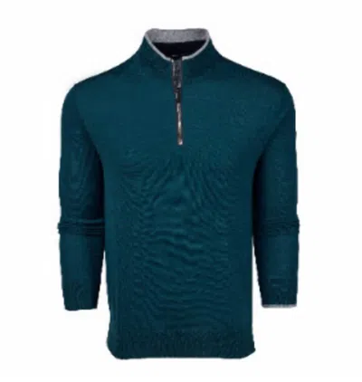 Greyson Clothiers Men's Saratoga Quarter Zip Sweater In Agean In Multi