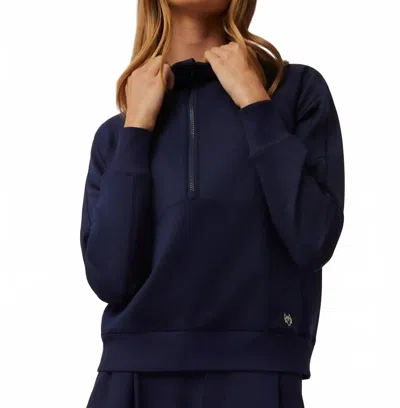 Greyson Clothiers Nash Half-zip Hoodie In Maltese Blue