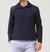 Greyson Clothiers Newago Pac Lite 1/4 Zip Hoodie In Maltese Blue In Multi