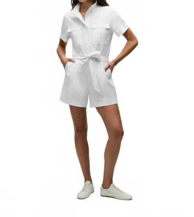 Greyson Clothiers Phoenix Short Sleeve Romper In Arctic In White