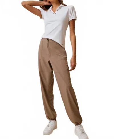 Greyson Clothiers Pique Puff Sleeve Polo In White In Brown