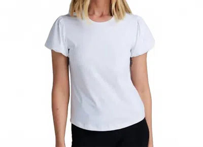 Greyson Clothiers Scarlett Haelyn Short Puff Sleeve Top In White