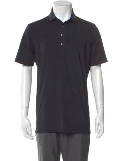 Pre-owned Greyson Collar Short Sleeve Polo Shirt In Black