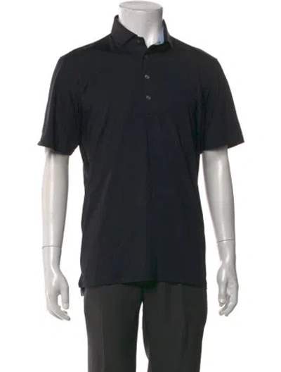 Pre-owned Greyson Collar Short Sleeve Polo Shirt In Black