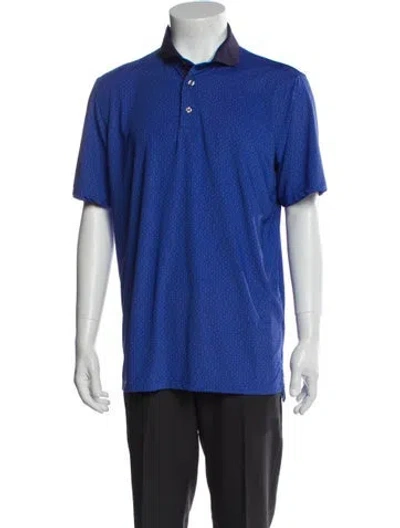 Pre-owned Greyson Collar Short Sleeve Polo Shirt In Blue