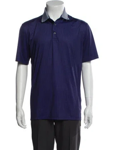 Pre-owned Greyson Collar Short Sleeve Polo Shirt In Blue