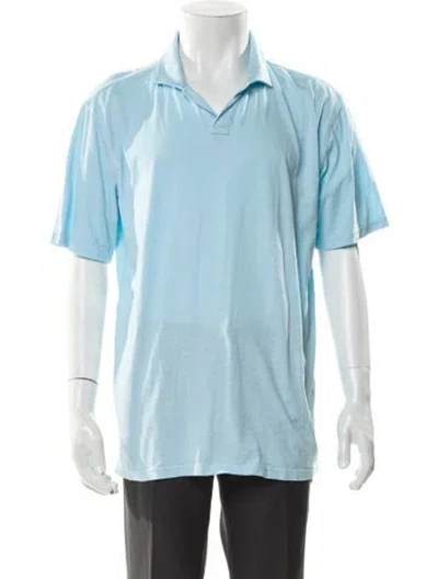 Pre-owned Greyson Collar Short Sleeve Polo Shirt In Blue