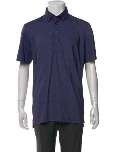 Pre-owned Greyson Collar Short Sleeve Polo Shirt In Blue