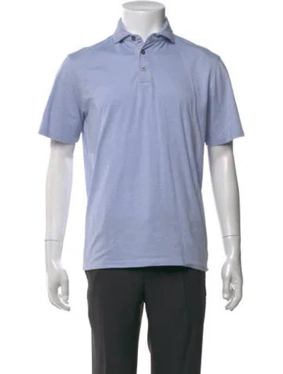 Pre-owned Greyson Collar Short Sleeve Polo Shirt In Blue