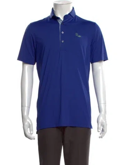 Pre-owned Greyson Collar Short Sleeve Polo Shirt In Blue