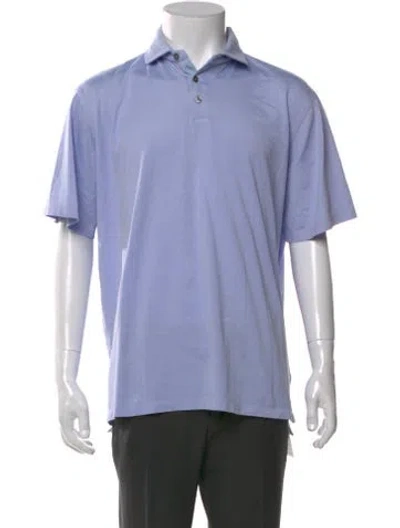 Pre-owned Greyson Collar Short Sleeve Polo Shirt In Blue