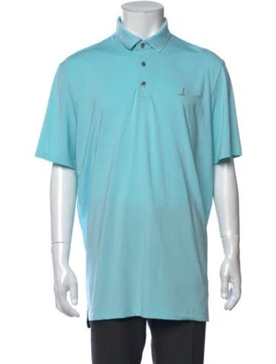 Pre-owned Greyson Collar Short Sleeve Polo Shirt In Blue