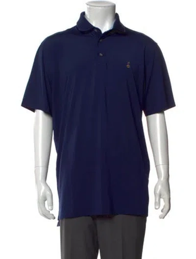Pre-owned Greyson Collar Short Sleeve Polo Shirt In Blue
