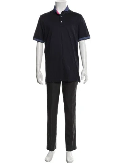 Pre-owned Greyson Collar Short Sleeve Polo Shirt In Blue