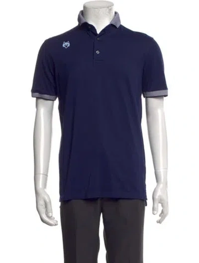 Pre-owned Greyson Collar Short Sleeve Polo Shirt In Blue