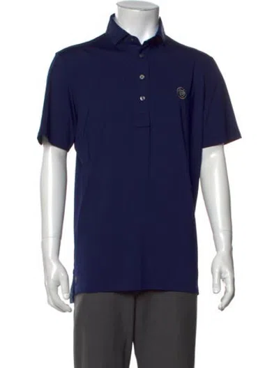 Pre-owned Greyson Collar Short Sleeve Polo Shirt In Blue