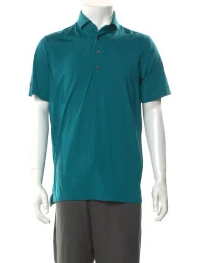 Pre-owned Greyson Collar Short Sleeve Polo Shirt In Green