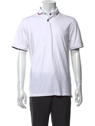 Pre-owned Greyson Collar Short Sleeve Polo Shirt In White