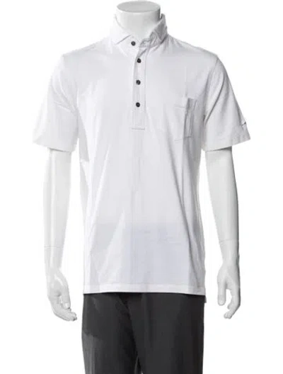Pre-owned Greyson Collar Short Sleeve Polo Shirt In White