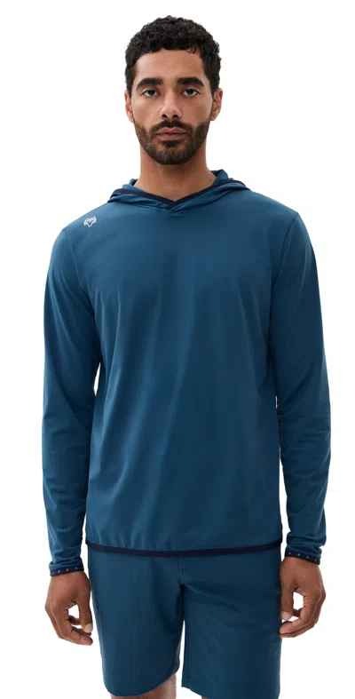 Greyson Colorado Lightweight Performance Hoodie Aegean In Blue
