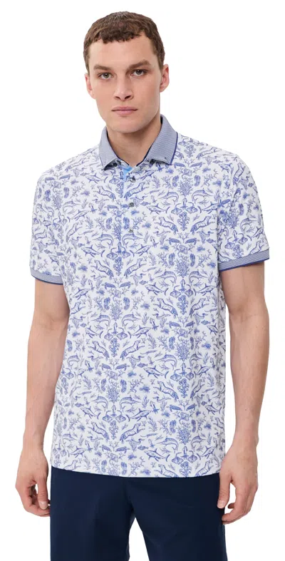 Greyson Coral Curiosities Polo Arctic In Multi