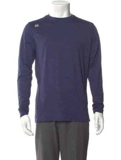 Pre-owned Greyson Crew Neck Long Sleeve T-shirt In Blue
