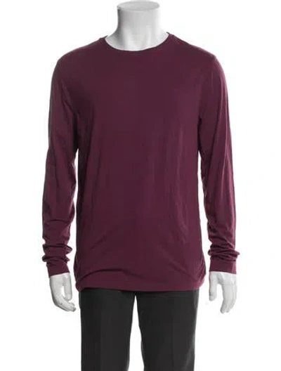 Pre-owned Greyson Crew Neck Long Sleeve T-shirt In Purple