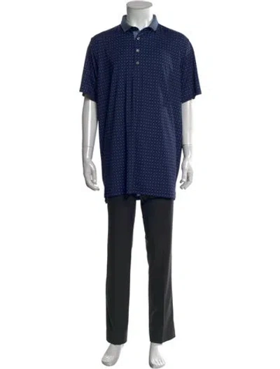 Pre-owned Greyson Crew Neck Short Sleeve Polo Shirt In Blue