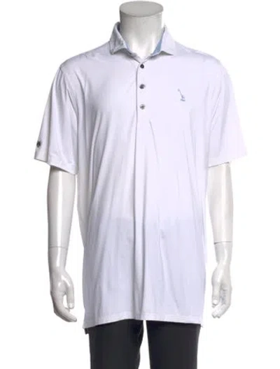Pre-owned Greyson Crew Neck Short Sleeve Polo Shirt In White