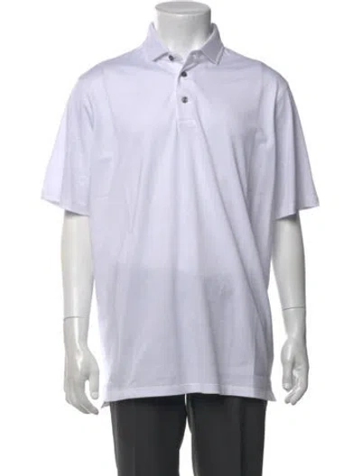 Pre-owned Greyson Crew Neck Short Sleeve Polo Shirt In White