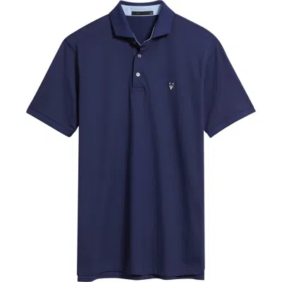 Greyson Crowley Icon Piqué Performance Golf Polo In Blue