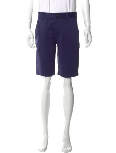 Pre-owned Greyson Flat Front Shorts In Blue