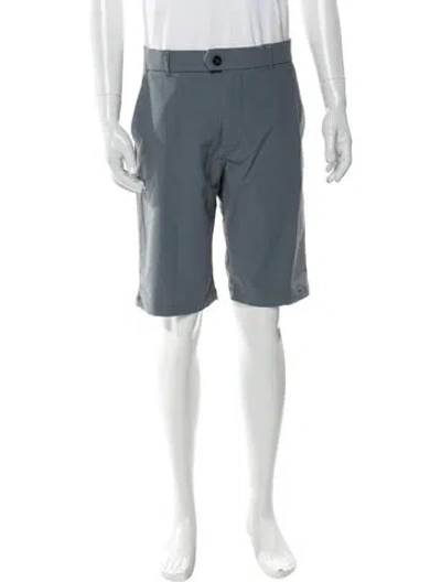 Pre-owned Greyson Flat Front Shorts In Blue