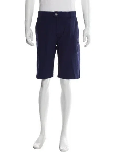 Pre-owned Greyson Flat Front Shorts In Blue
