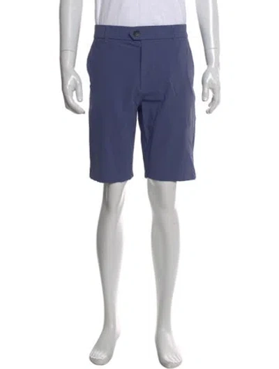 Pre-owned Greyson Flat Front Shorts In Blue