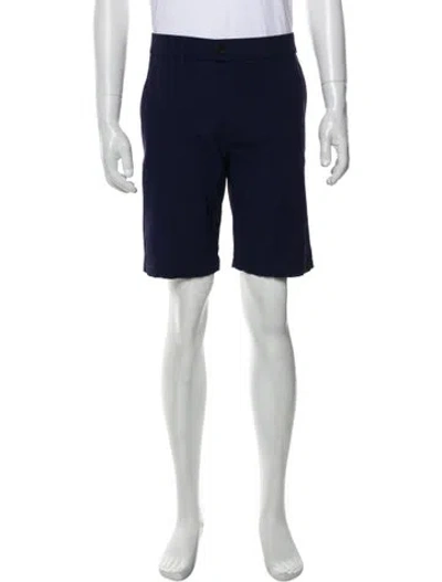 Pre-owned Greyson Flat Front Shorts In Blue