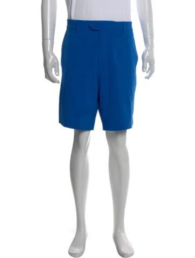 Pre-owned Greyson Flat Front Shorts In Blue