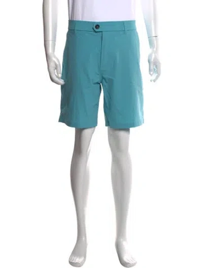 Pre-owned Greyson Flat Front Shorts In Blue