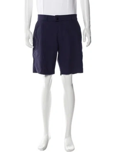 Pre-owned Greyson Flat Front Shorts In Blue