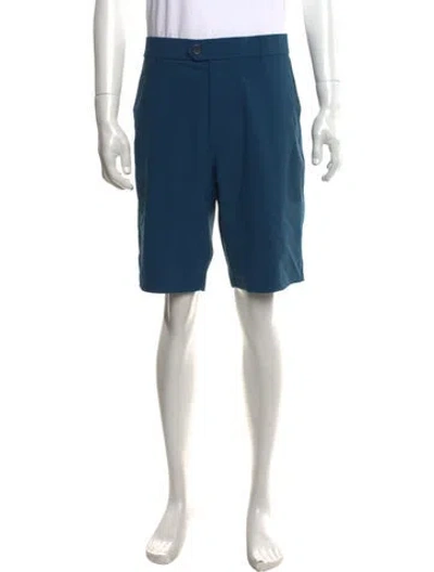 Pre-owned Greyson Flat Front Shorts In Blue