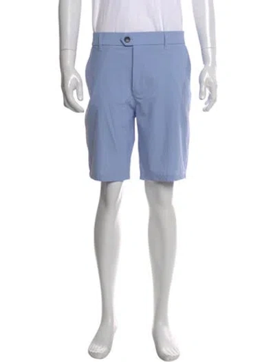 Pre-owned Greyson Flat Front Shorts In Blue