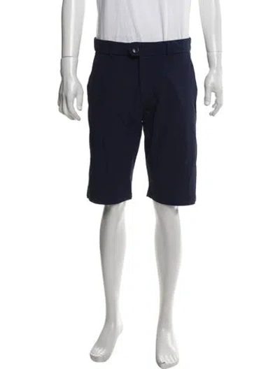 Pre-owned Greyson Flat Front Shorts In Blue