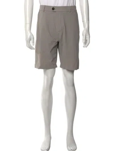 Pre-owned Greyson Flat Front Shorts In Gray