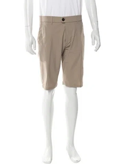 Pre-owned Greyson Flat Front Shorts In Gray
