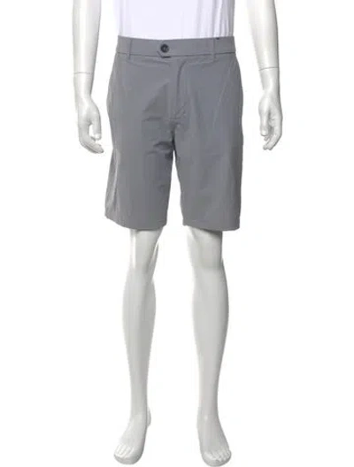Pre-owned Greyson Flat Front Shorts In Gray