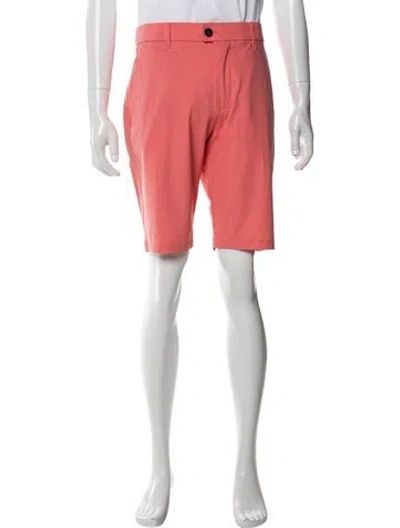 Pre-owned Greyson Flat Front Shorts In Orange
