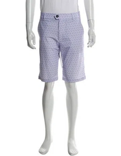 Pre-owned Greyson Flat Front Shorts In Purple