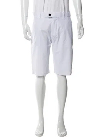 Pre-owned Greyson Flat Front Shorts In White